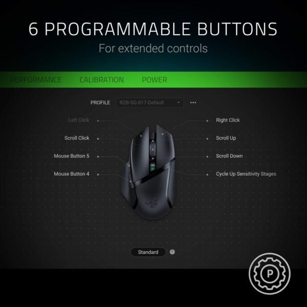 Mouse Razer Basilisk X Hyperspeed Wireless Gamer 16000DPI DPI - Imagem 5