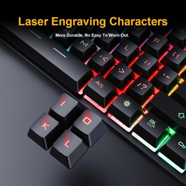 Teclado Gamer 104 Teclas USB rgb - Imagem 6