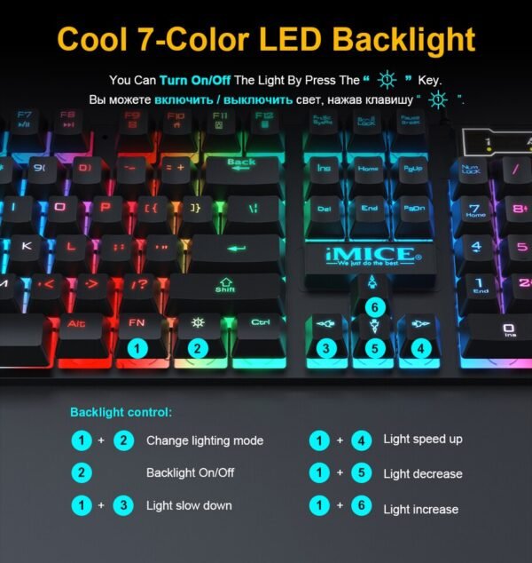 Teclado Gamer 104 Teclas USB rgb - Imagem 5