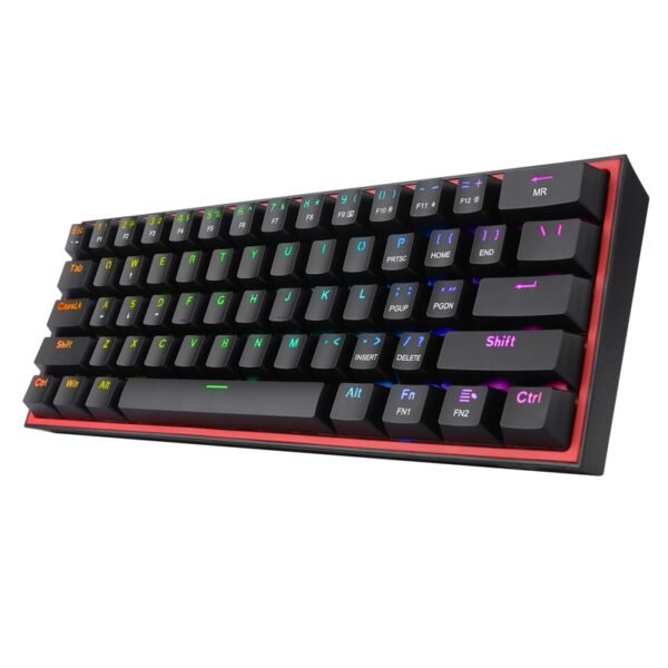 Teclado Redragon K617 60% RGB Gamer 61 Keys Red Switch - Imagem 2