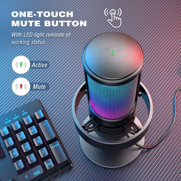 Microfone FIFINE USB RGB 3 Cores - Imagem 6